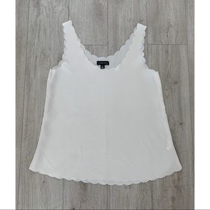 Silky Scallop Edge Tank Blouse - Timing